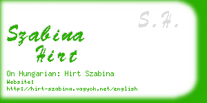 szabina hirt business card